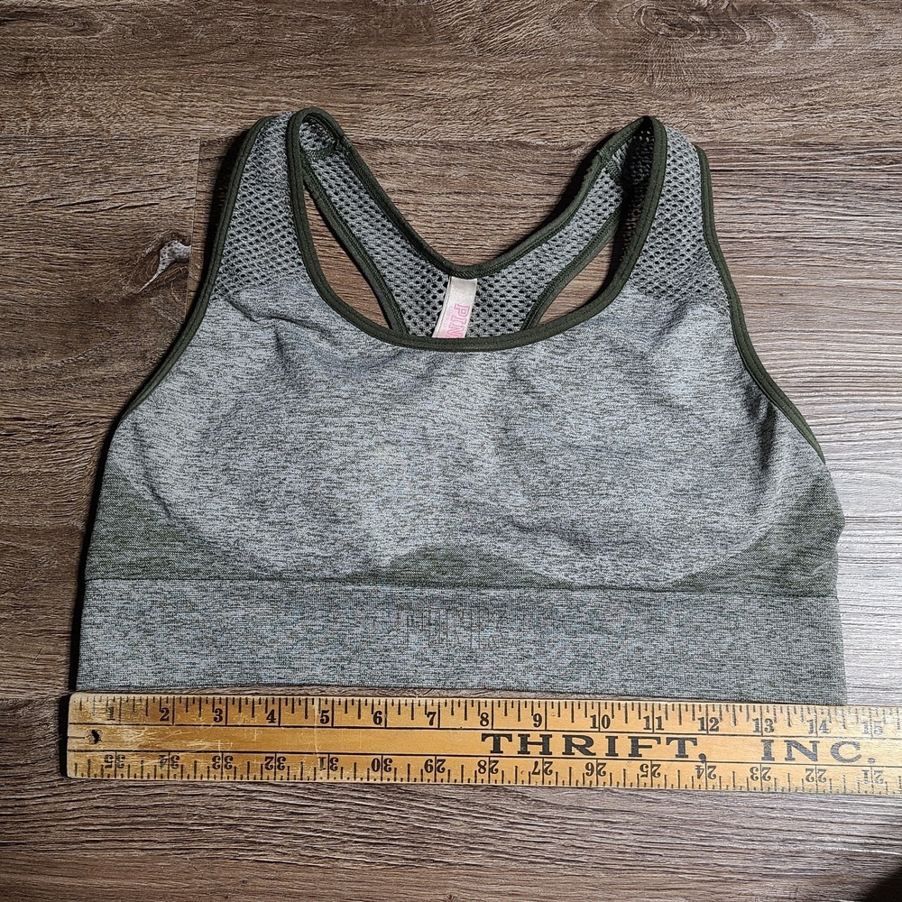 VICTORIAS SECRET PINK‎ WIRELESS PUSH UP BRA PADDED LARGE GREEN